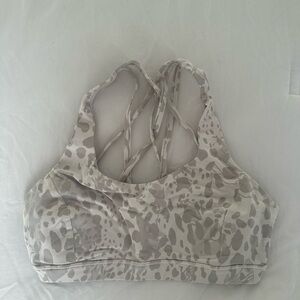 Lululemon Athletica Gray Patterned Sports Bra